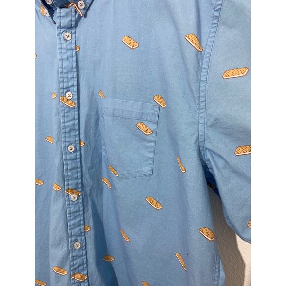 Public Art Ice Cream Sandwich Button Down Men Shirt Size XXL Stretch Art To Wear - Picture 4 of 10